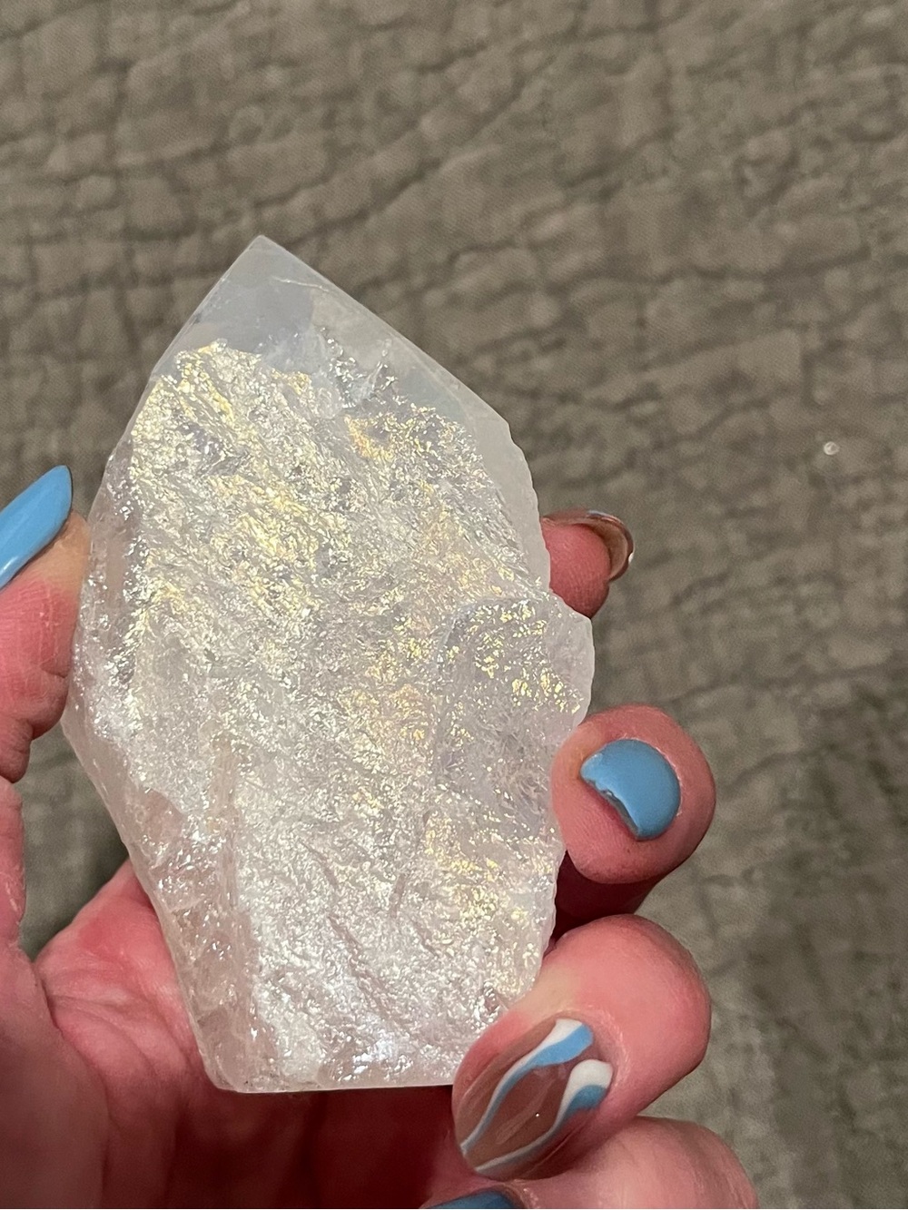 Iridescent White Crystal Point Home Accent - Picture 3 of 9